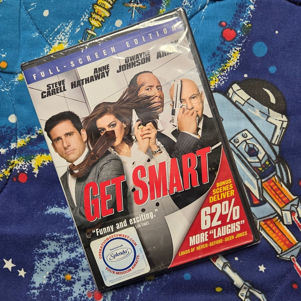 Get Smart DVD Full Screen Edition 2008 Steve Carell Anne Hathaway PG-13 Comedy